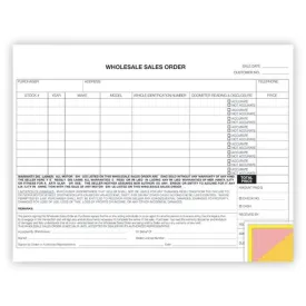 Wholesale Sales Order