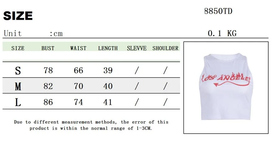 Wjczt Women's T-shirt  2022 Summer Clothes Ins Vest Letter Print Navel Short Top Sleeveless High Street Nigh Club Outfit New
