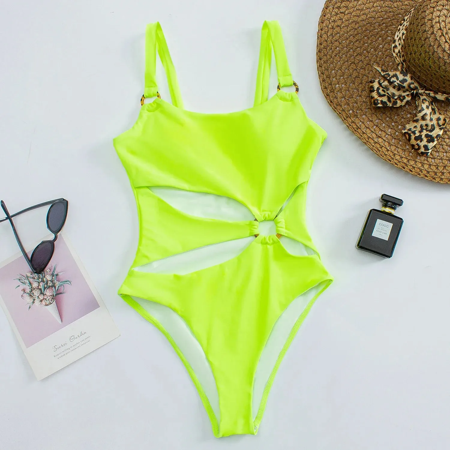 Women Sexy Ring Linked Swimwear