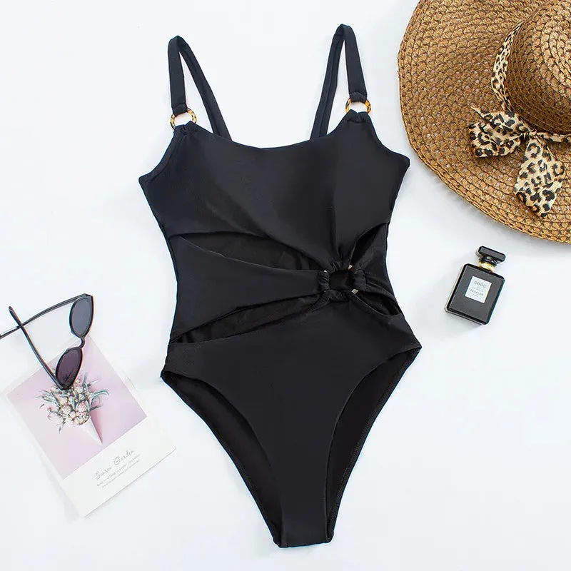 Women Sexy Ring Linked Swimwear