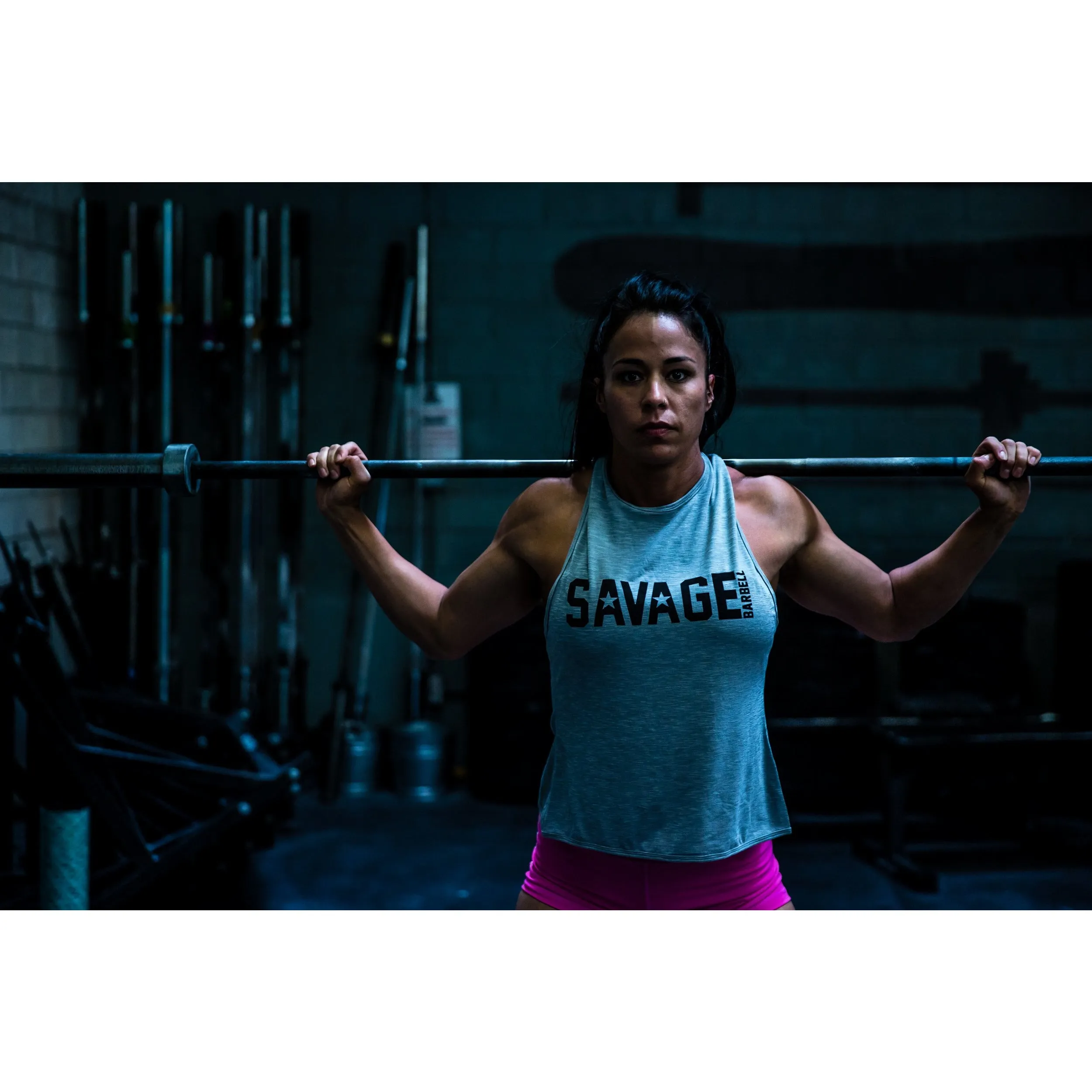 Women's CrossBack Tank Top - Heather Gray
