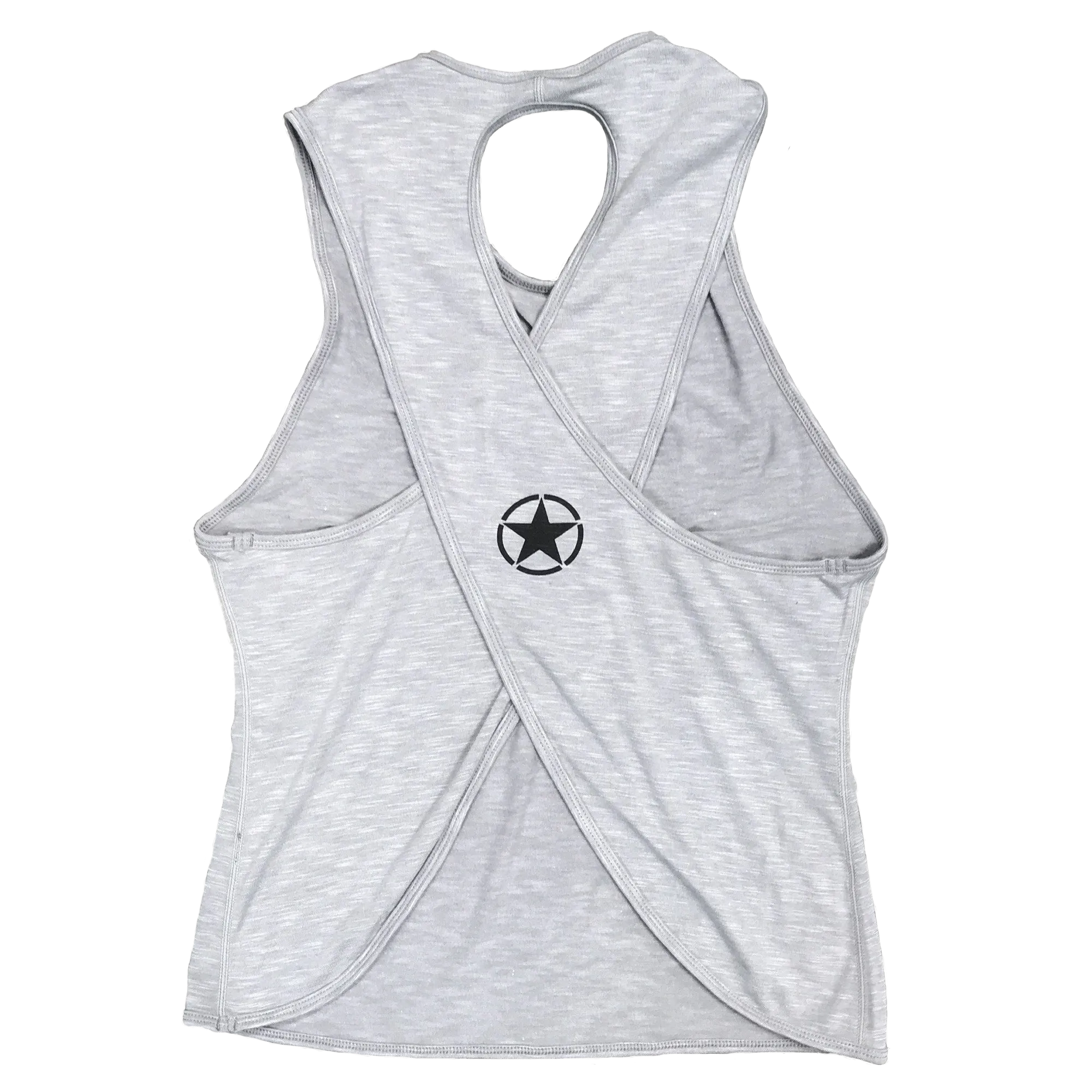 Women's CrossBack Tank Top - Heather Gray