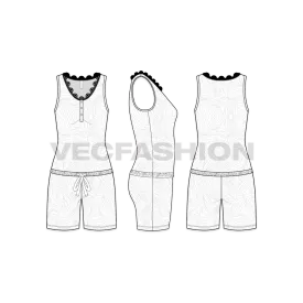 Women's Nightwear Bodysuit