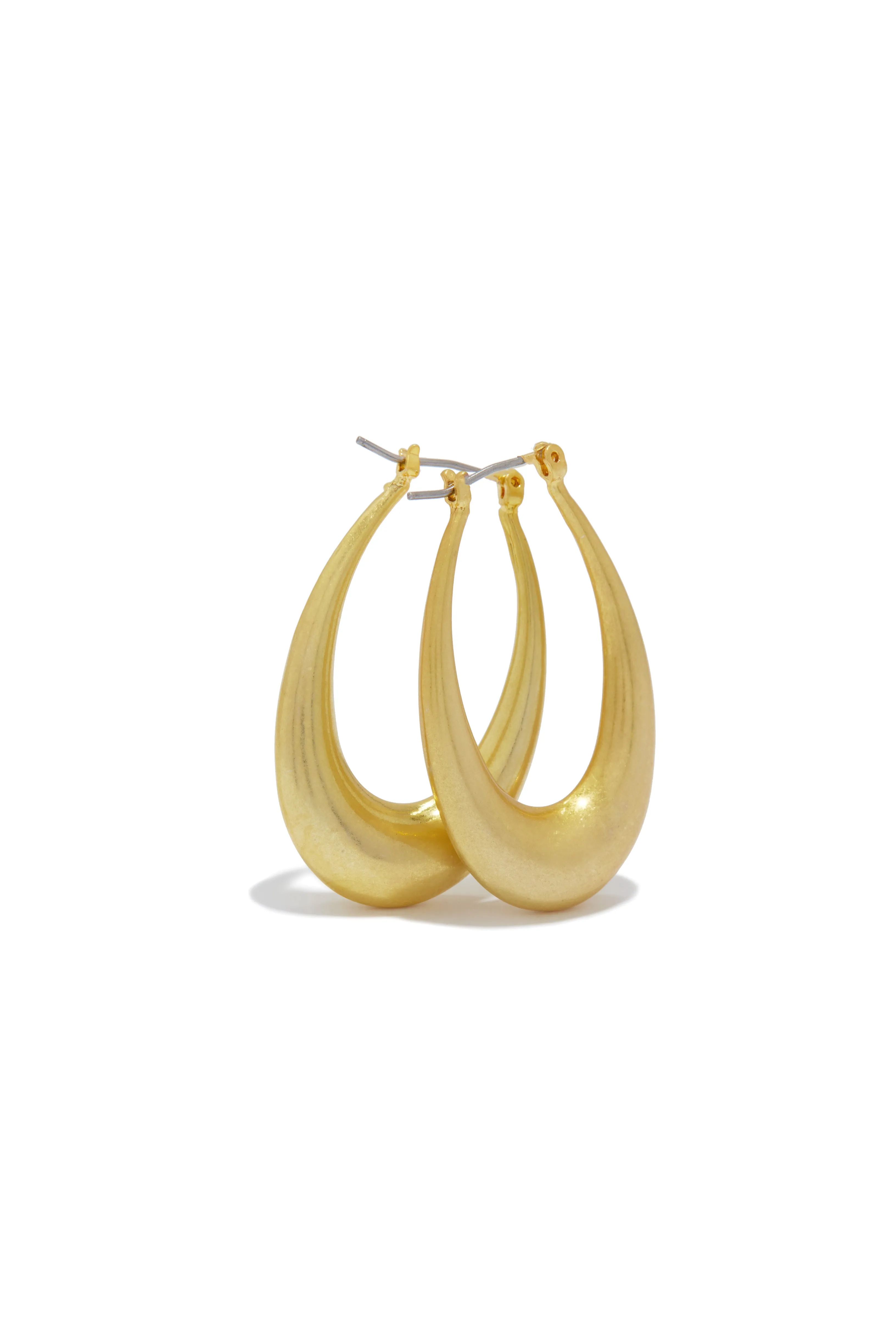 Yarely Vintage Gold Oval Hoop Earring - Gold